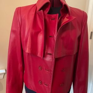 Donald J. Pliner Red Leather Jacket